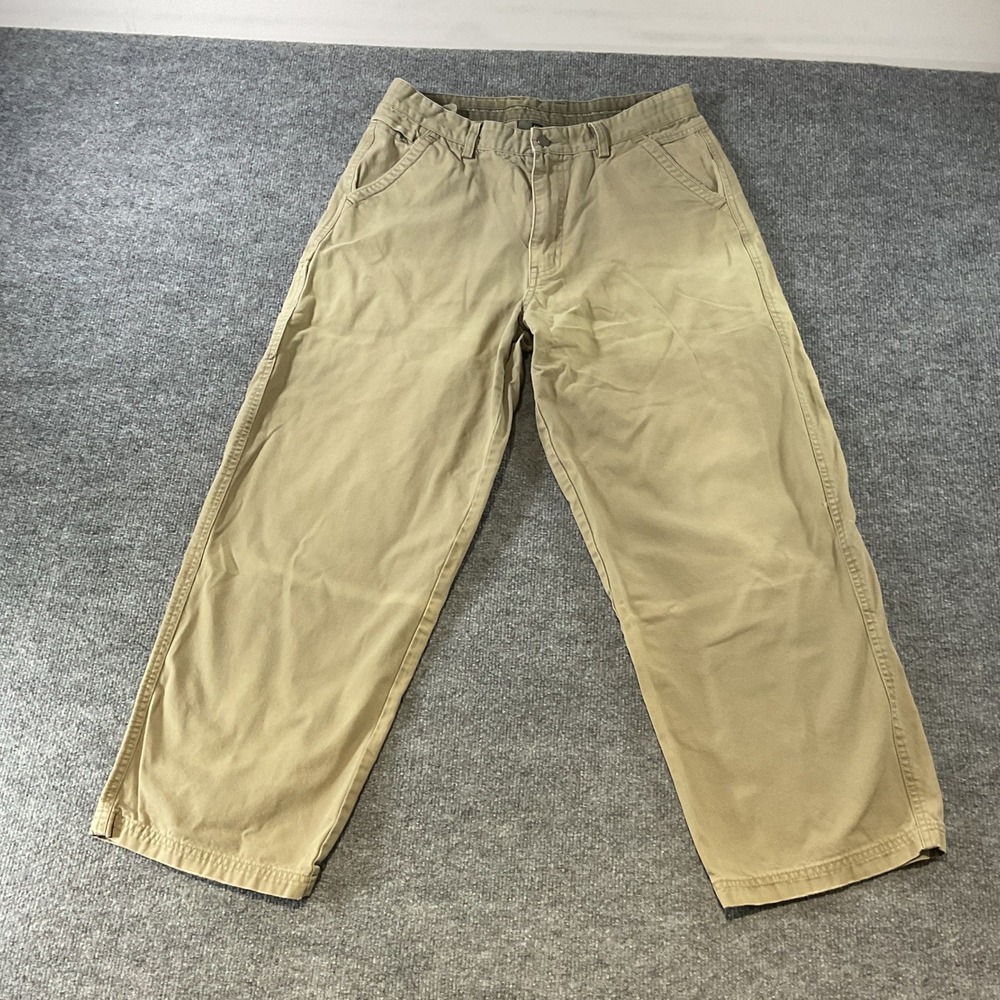 REI Co-op Mens 34x30 Tan Organic Cotton Canvas Work Hiking Pants Khaki